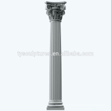 pure hand carved art work quality stone marble pillar for building tower decoration